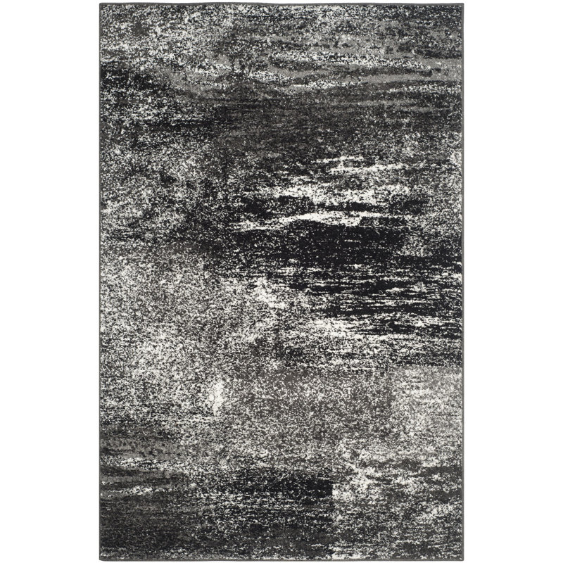 Binali Adirondack Revival Area Rug, Silver/Black, Rectangle 155 x 229 cm