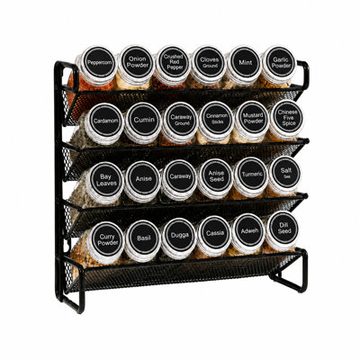 Ensemble de rangement à épices avec pots à épices, 386 étiquettes, marqueur à craie et entonnoir pour armoire, comptoir, garde-manger, armoire ou fixation murale et de porte