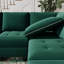 Chaise sans accoudoirs en velours de 23,6 po de largeur et module de chaise simple pour canapé modulaire Eyram-653581993
