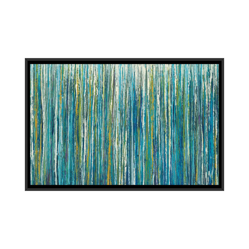 « greencicles », reproduction sur toile, H 18 po x l 26 po x P 1,5 po, Toile avec cadre noir, Pas de tapis