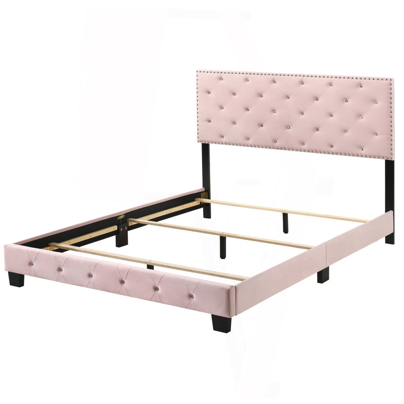 Charmant très grand lit transitionnel rose pour plus de confort