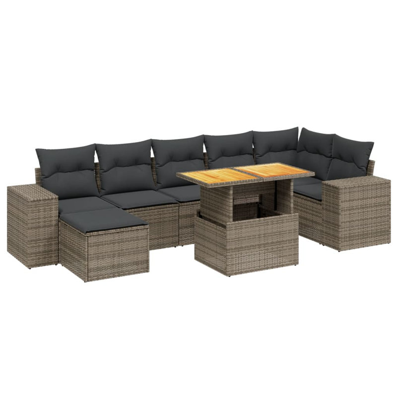 Vidaxl Garden Sofa Set Grey