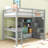 Full Wood Loft Bed With L-Shaped Desk, Storage Drawers And Stairs-267250823