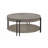 3Pc Contemporary Round Coffee Table Two End Table With Storage Shelf / Living Room Wooden Modern Furniture