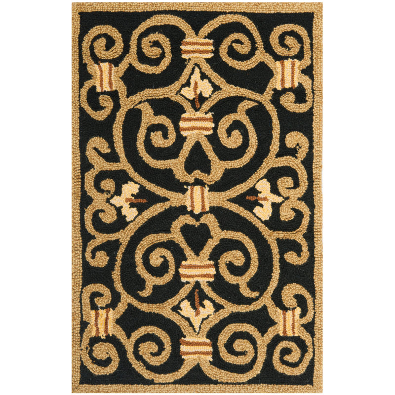 Brayton Hand Hooked Wool Oriental Rug, Rectangle 2'6" x 4'