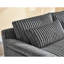 Canapé 74 po en velours côtelé 74 po Cloud, fauteuils modernes et confortables, canapé 2 places pour le salon, la chambre à coucher et les petits espaces, gris