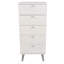 5 Drawer Narrow Chest, White Wax Finish