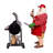  Fabriche Christmas Figurine, Santa with Barbecue Grill, 10.75in (Set of 2)