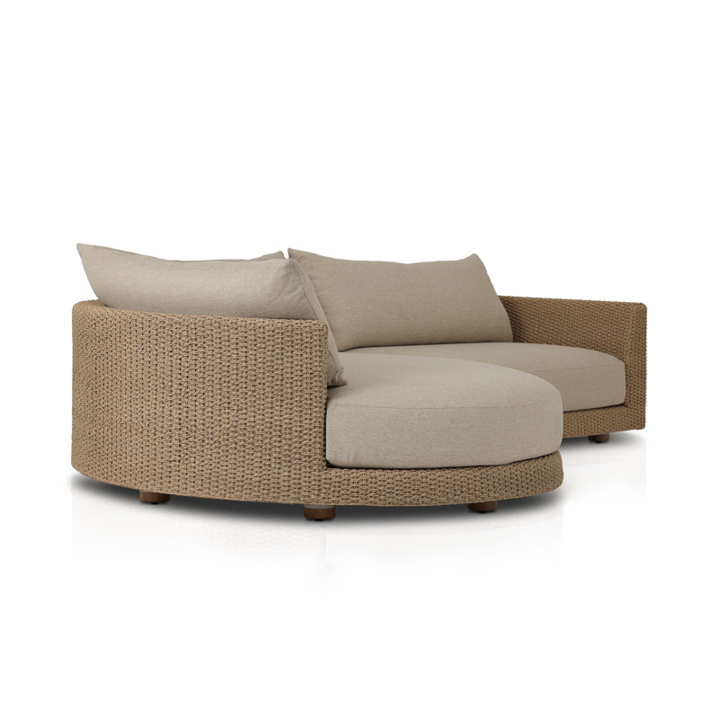 Sylvan 133.5" Wide Outdoor 2 Piece Sectional, Left Hand Facing