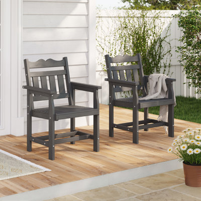  Chaises de salle à manger ergonomiques pour l'extérieur avec quincaillerie en acier inoxydable 304 et chaises de patio toutes saisons pour balcon et terrasse