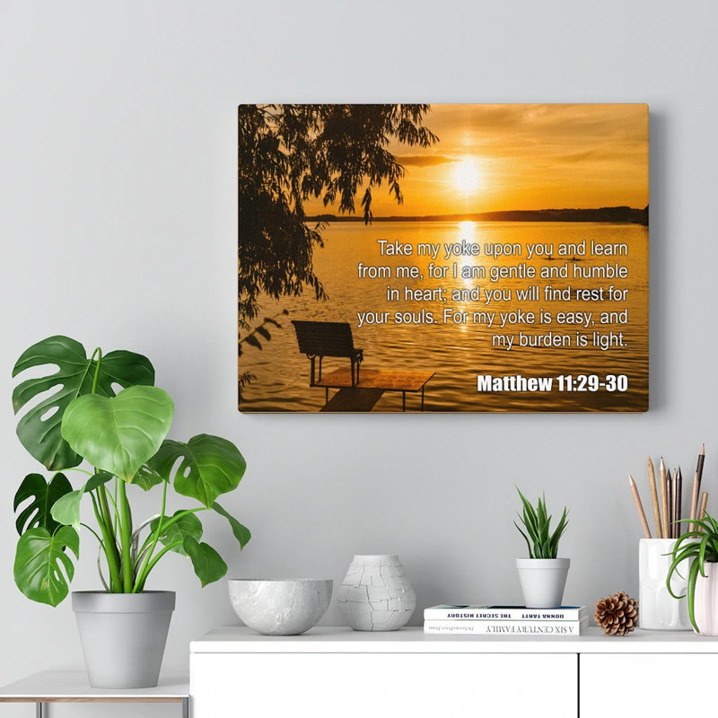 Take My Yoke - Wrapped Canvas Print, 30cm H x 41cm W