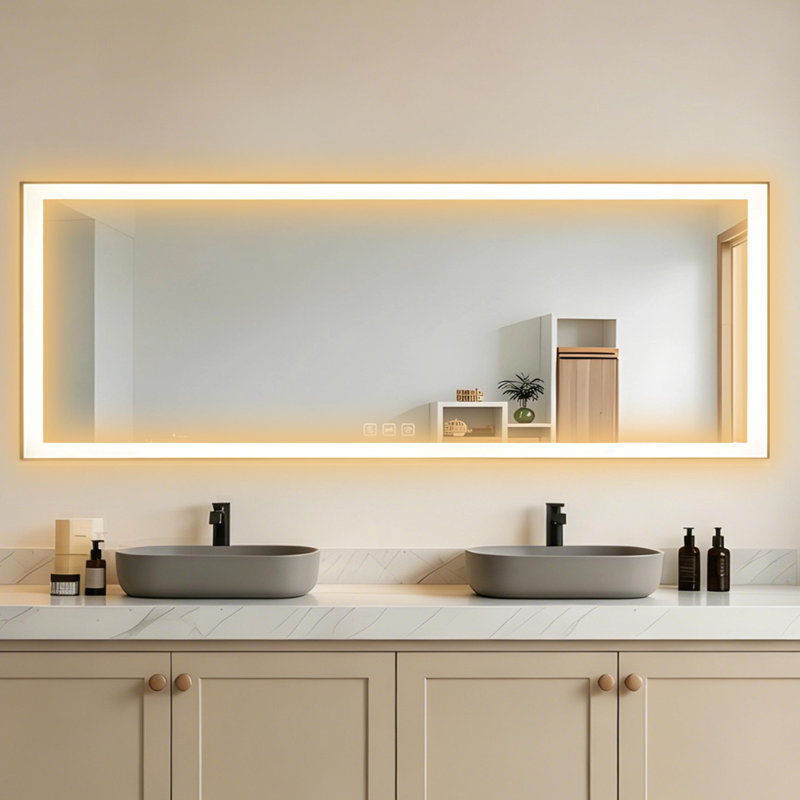 Miroir de salle de bain Sleek, 32 po x 84 po