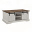 Table basse avec rangement et porte coulissante en bois pour le salon-351781319