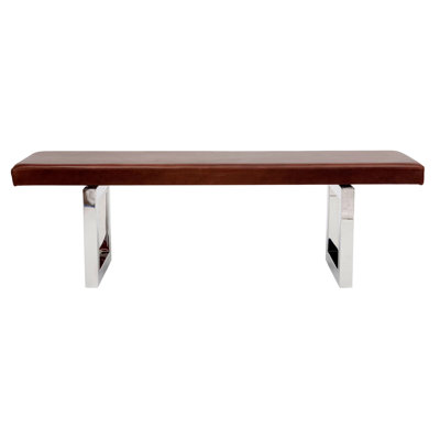 Gax Genuine Leather Upholstered Bench