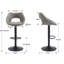 Upholstered PU Leather Bar Stools Modern Swivel Counter Stool with Hollow Backrest for Home Bar Kitchen-292370297