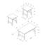 Table moderne grise 3 pièces - Tables basses, de bout et d'appoint pour le salon 3 pièces