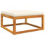 Ensemble de canapé de jardin beige, bois d'acacia blanc crème, rotin PE-1751658068