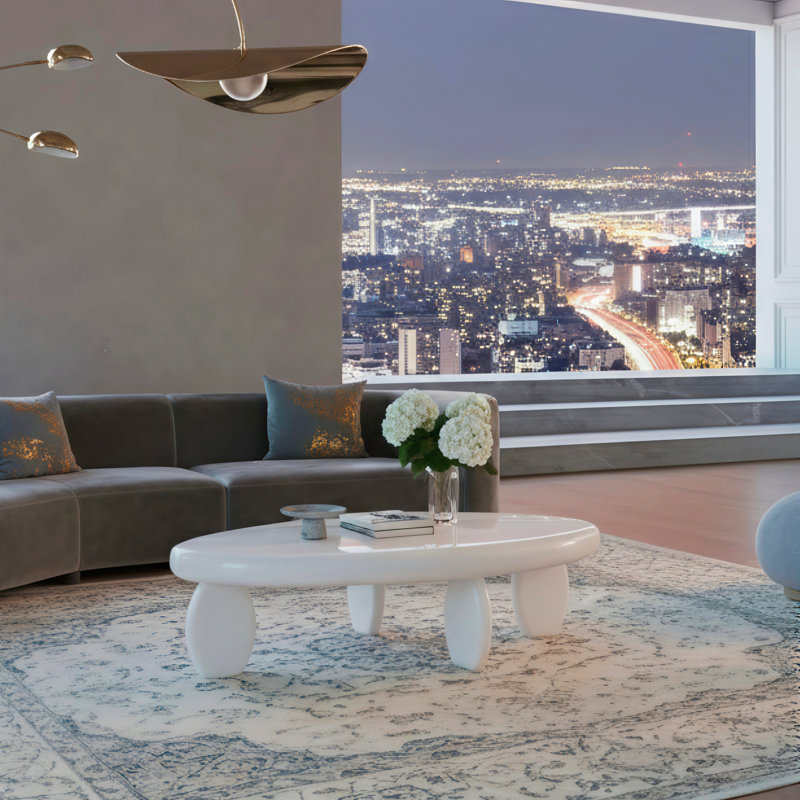 Table basse moderne ultrabrillante
