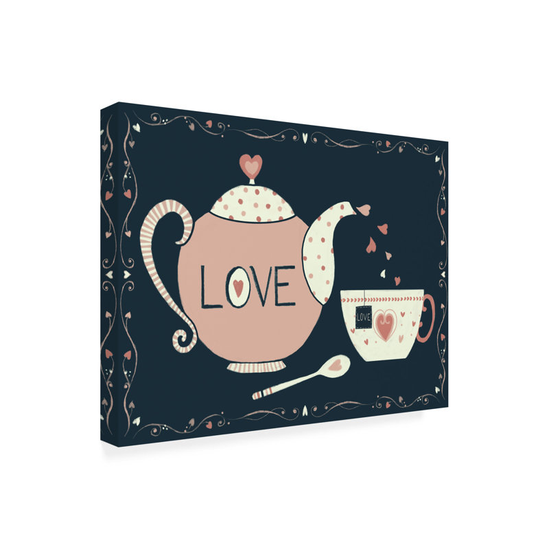 «Still Life Love Tea on Canvas» par Christine Rotolo, reproduction, H 35 po x l 47 po x P 2 po