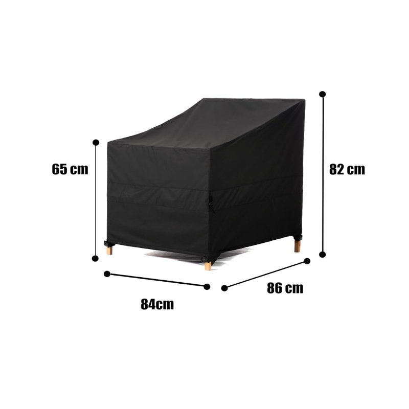 Heavy Duty Outdoors Garden Chair Covers Adirondack Chair Waterproof 84 x 86 x 82 cm 2 Pack Black