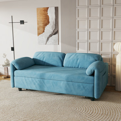 Versatile Dual - Purpose Sofa Bed with Retractable Bed Option, Ideal for Comfortable Seating and Extra Sleeping Space in Living Rooms