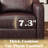 Dark Brown Faux Leather Loveseat Sofa