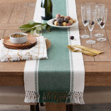 Basquez Striped 100% Cotton Table Runner