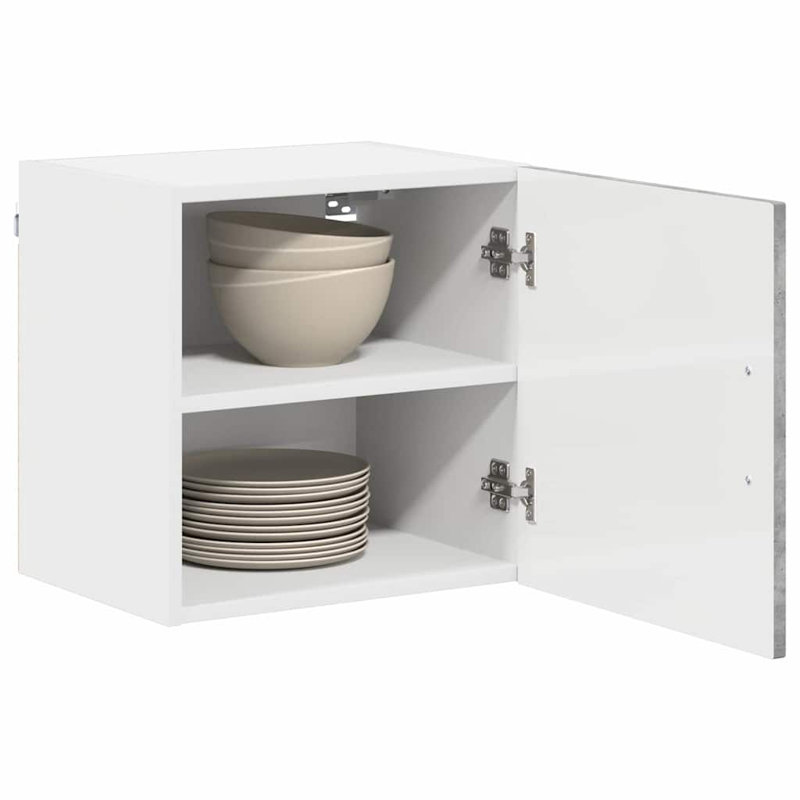 Vidaxl Kitchen Wall Cabinet Black 40 X 31 X 40 Cm Engineered Wood, 40cm H x 40cm W x 31cm D, Concrete Grey