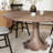 Solid Wood Round Floral Shape Kitchen Davasher With 4/6 Solid Wood Black Dining Chairs