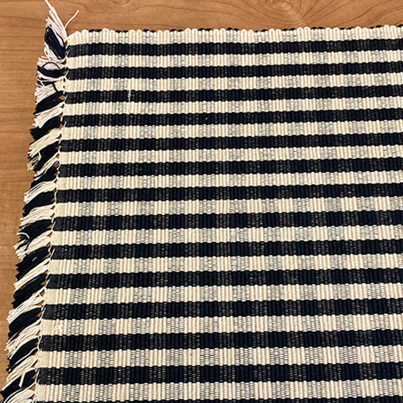 Cadagan Gingham 100% Cotton Table Runner, Black