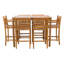 Outdoor 7 - Piece Teak Bar Height Dining Set