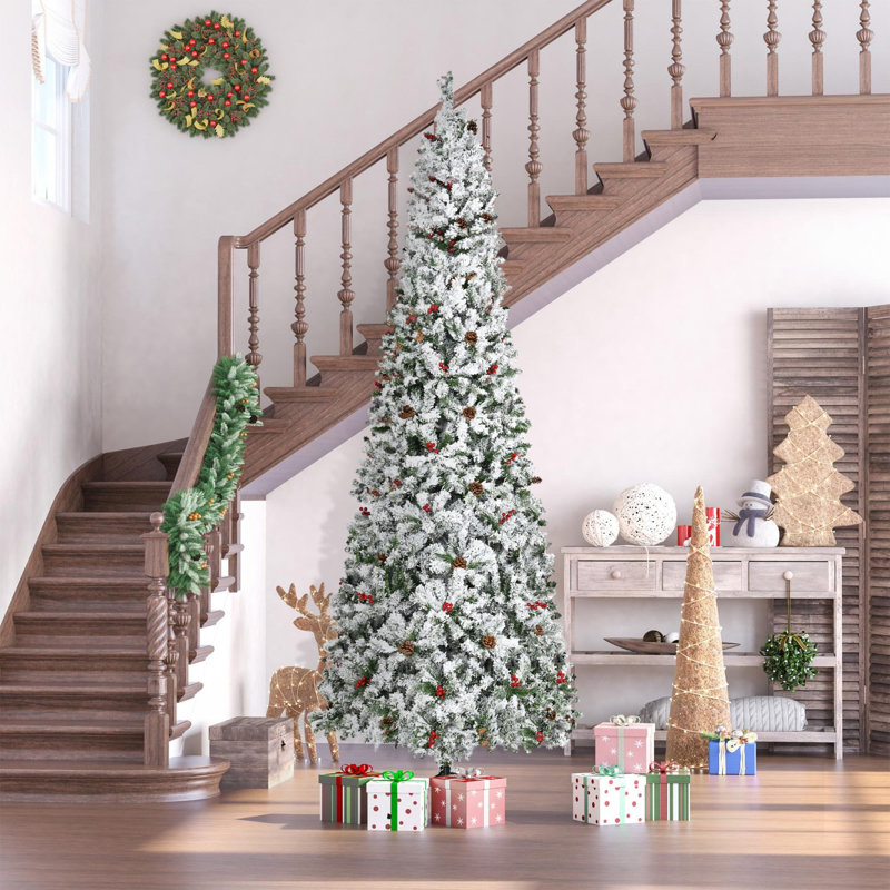 Arbre de Noël artificiel enneigé, 9'