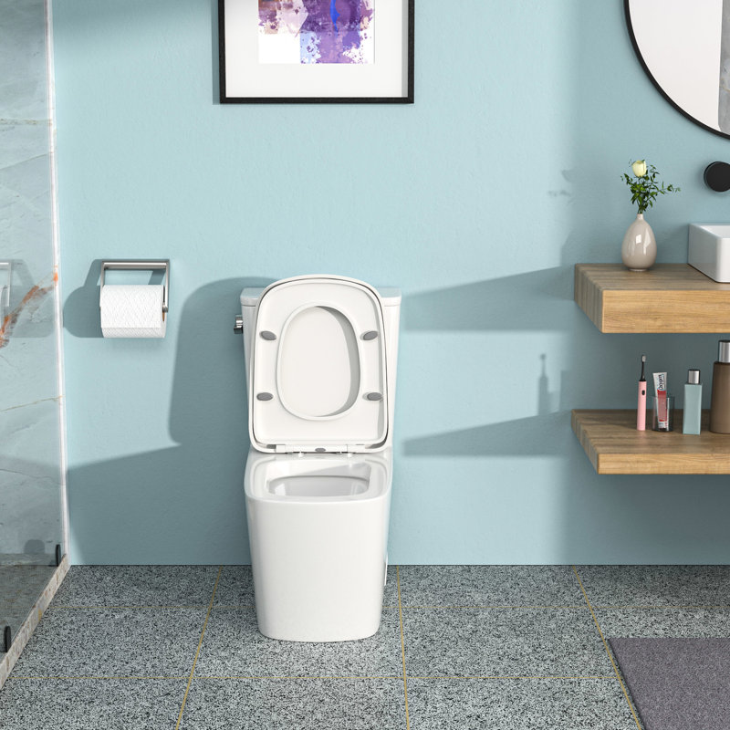Ceramic One Piece Toilet With Stable And Clean Flushing - Soft Close Seat, Siphon Flushing, Low Water Absorption, Neat Flawless Hygienic Pure