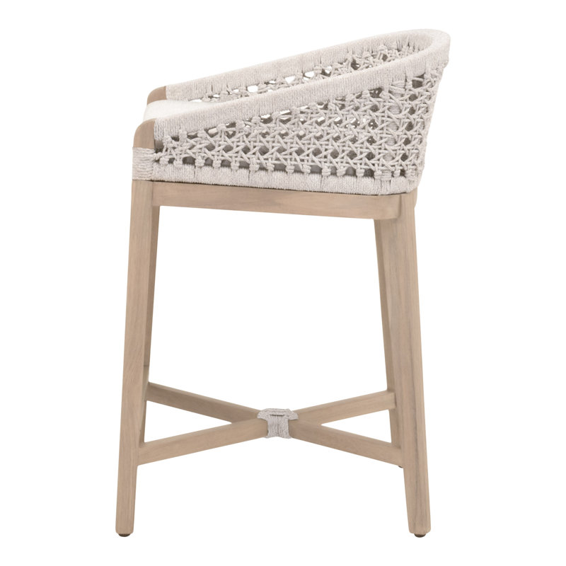 Tabouret de comptoir d'extérieur Montecito, Blanc