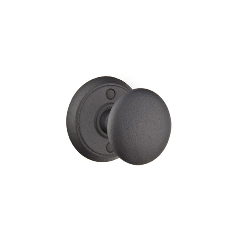 Passage Jamestown Knob with # 2 Rose, Flat Black