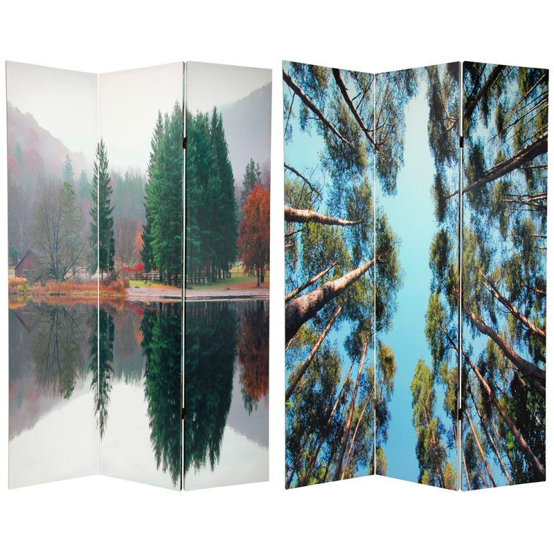 Paravent de forêt 6 faces, Lac