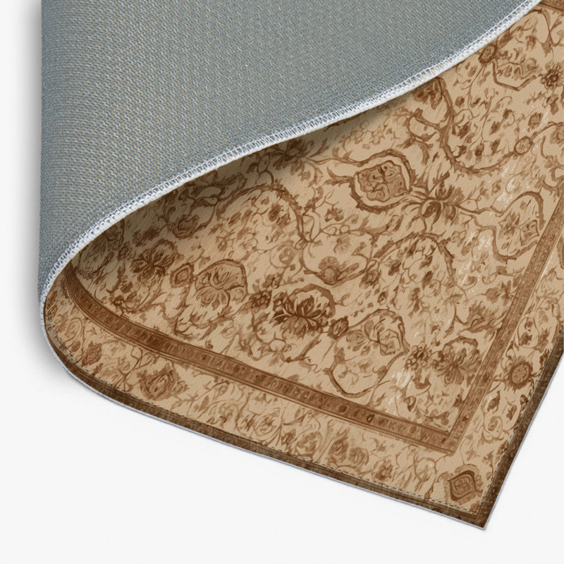 Persian Beige Indoor and Outdoor Area Rug, Rectangle 4' x 6'