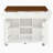 Fluted Rolling Kitchen Island Cart with Foldable Drop Leaf and Built-In Power Outlet, Adjustable Inner Storage Shelves, Dual Doors and Drawers, Wood Grain Finished Countertop for Kitchen Prep Storage-718726057