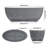  63" x 31" Freestanding Terrazzo Bathtub Solid Surface Soaking Tub