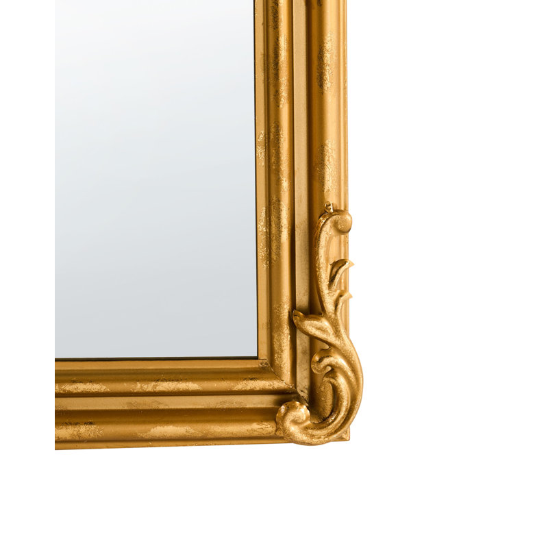 Iron Bowfront Floor Mirror