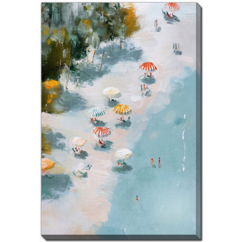 «Beach Day Bliss II», art mural sur toile