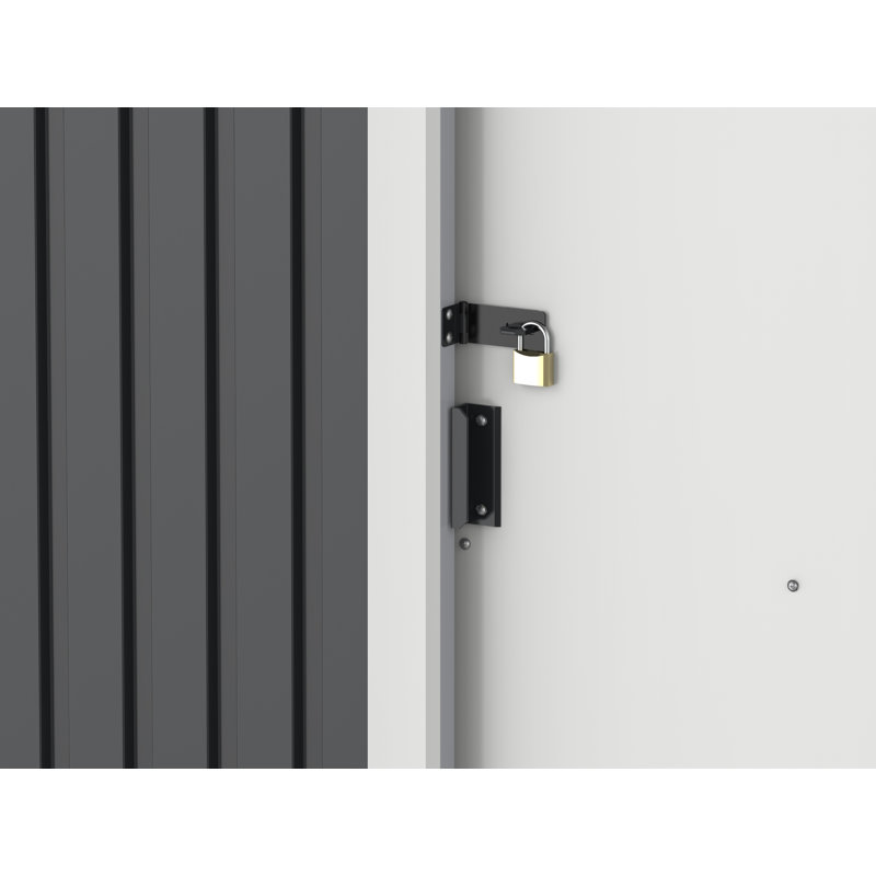 Imperial 12' x 20' Dark Gray Metal Garage with White Trim