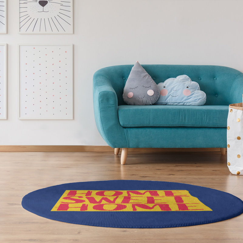 Tapis en polyester north dakota en polyester home, Rond 5 pi