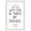 «Boyes with God All Things Are possible», reproduction encadrée-2128033320