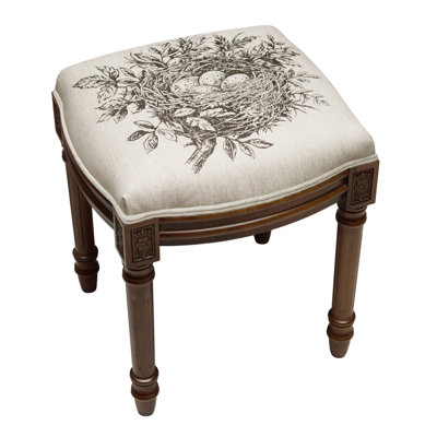 Solid Wood Accent Stool by 123 Creations