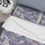 Ensemble de housse de couette à motif floral gris et rose à motif cachemire-741146440