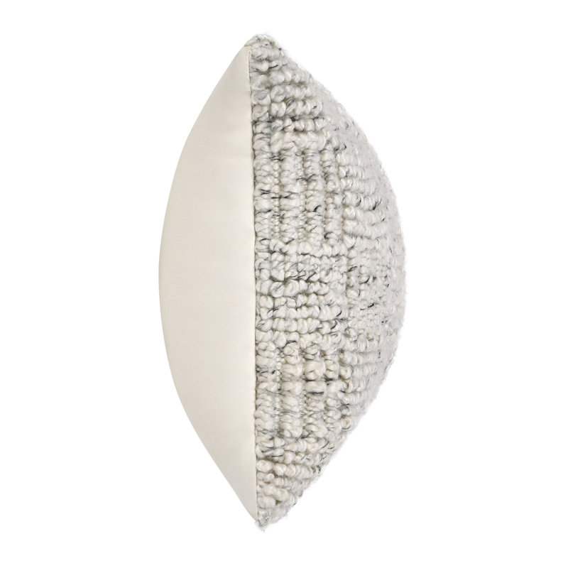 Vico Pillow Cover & Insert, 14" x 26", Rectangular, Ivory