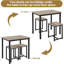 Ensemble de table de salle à manger 3 pièces - Ensembles de table de cuisine et de chaises pour 2 - Table compacte avec 2 tabourets et conception compacte pour la cuisine du salon