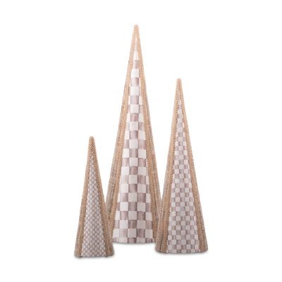 Natural Noel Cone Trees, Set Of 3