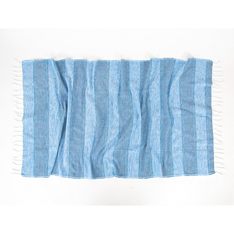 Serviette de plage 100% coton Pollard, Bleu